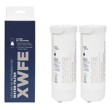2-Pack GE XWFE No Chip Refrigerator Replacement Water Filter - without Chip