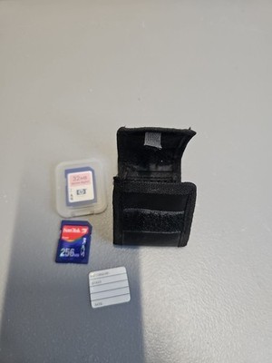 SD Memory Card Wallet W/ 256 MB & 32MB Memory Cards 3 Pieces
