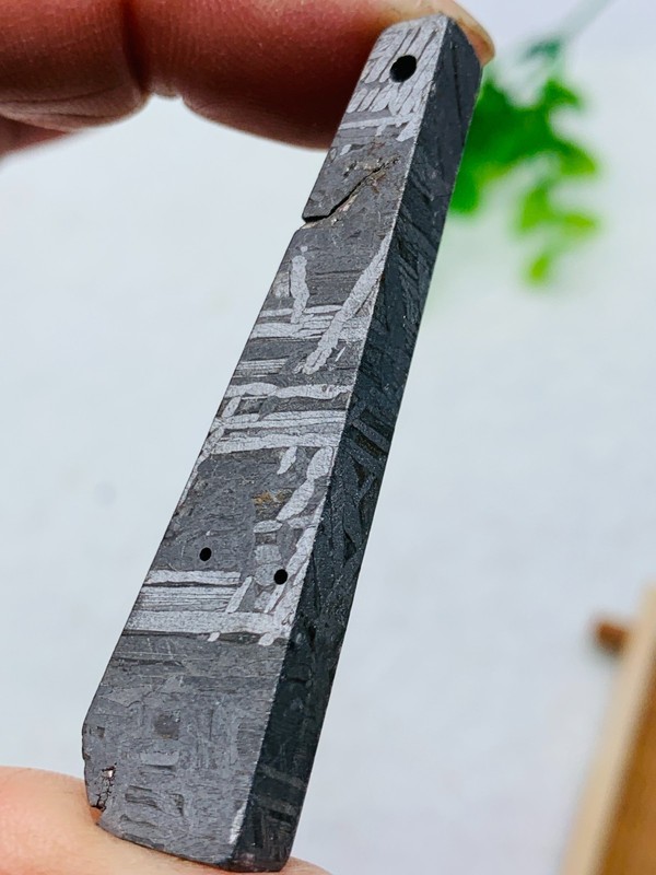 25G Natural Aletai Iron Meteorite Cut Slabs Etched Perfect Fusion Crust