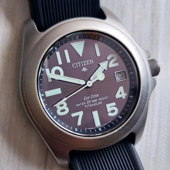 Редкие черные часы Citizen Promaster Ray Mears 35 мм Titanium Eco Drive 7878-H16714 - Изображение 2 из 4