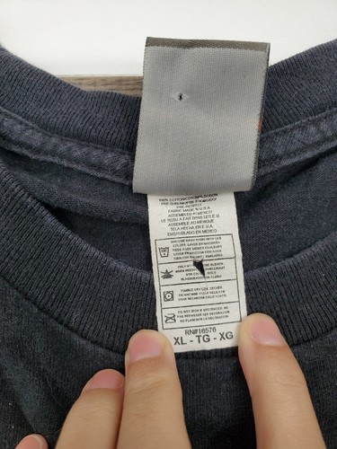 VINTAGE Mens XL Perry Ellis America Shirt USA Black Tee Crew Short Sleeve Active - Picture 4 of 9