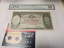 Commonwealth of Australia 1 Pound P-26b R30a-b ND (1942) PMG Choice Very Fine 35