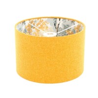 Handmade Shetland mustard Yellow and Grey c/w Silver Birch Interior Lampshade