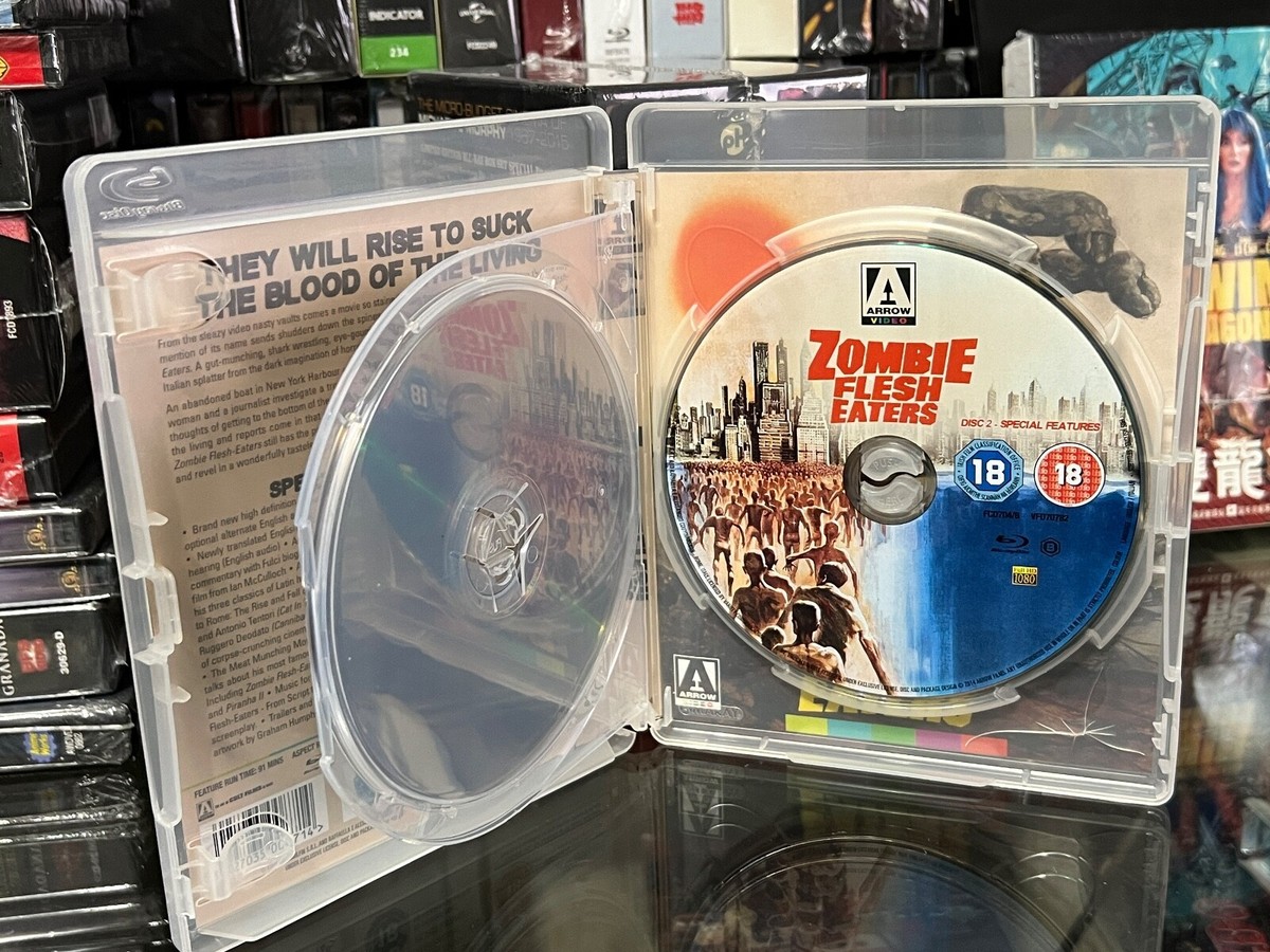 Zombie Flesh Eaters Zombi 2 Blu-ray Arrow Lucio Fulci Region