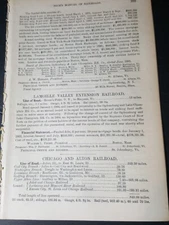 1886 original train report CHICAGO & ALTON RAILROAD Joliet Coal City Dwight IL