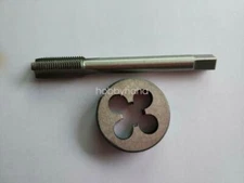 1pc HSS Machine 3/8-16 UNC Plug Tap and 1pc 3/8-16 UNC Die Threading Tool