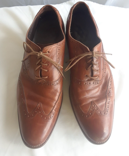 Cole Haan Men's Shoes Size 13M Light Brown Leather Wingtip Lace Up Oxfords