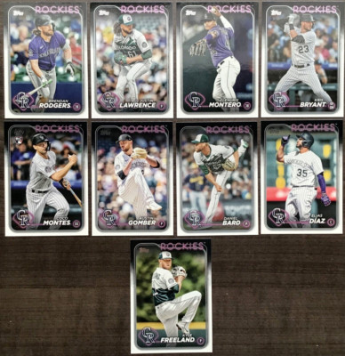 2024 TOPPS SERIES 1 BASE TEAM SET COLORADO ROCKIES Montes RC JUSTIN LAWRENCE QTY