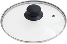 Coperchio in vetro temperato con foro X vapore per pentole padelle varie misure 