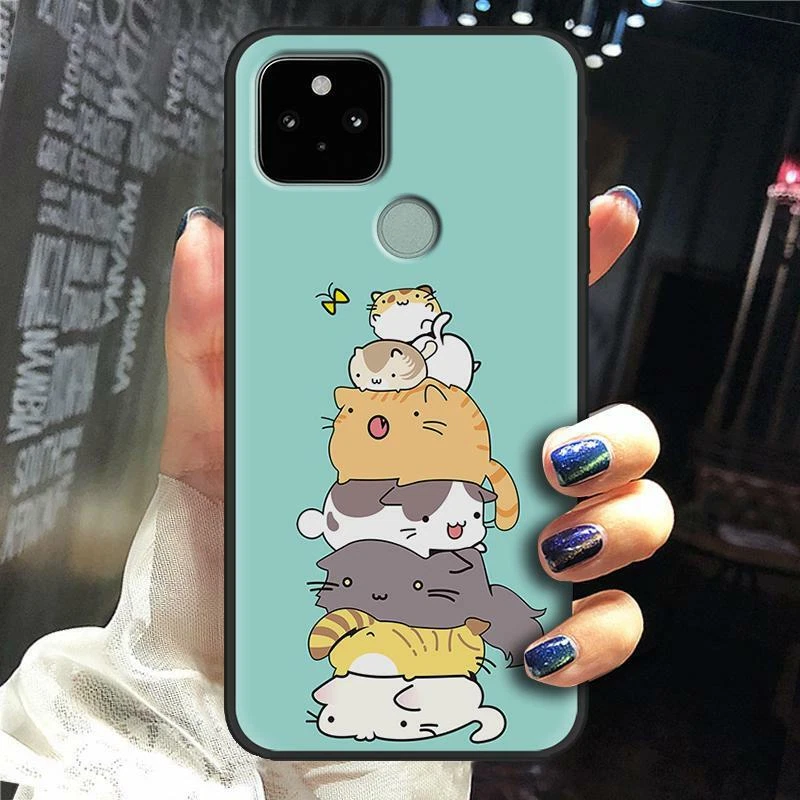 For Google Pixel 5 4A 4 3A 3 XL Black Slim Painted TPU Soft Silicone Case Cover - Image 2 of 4