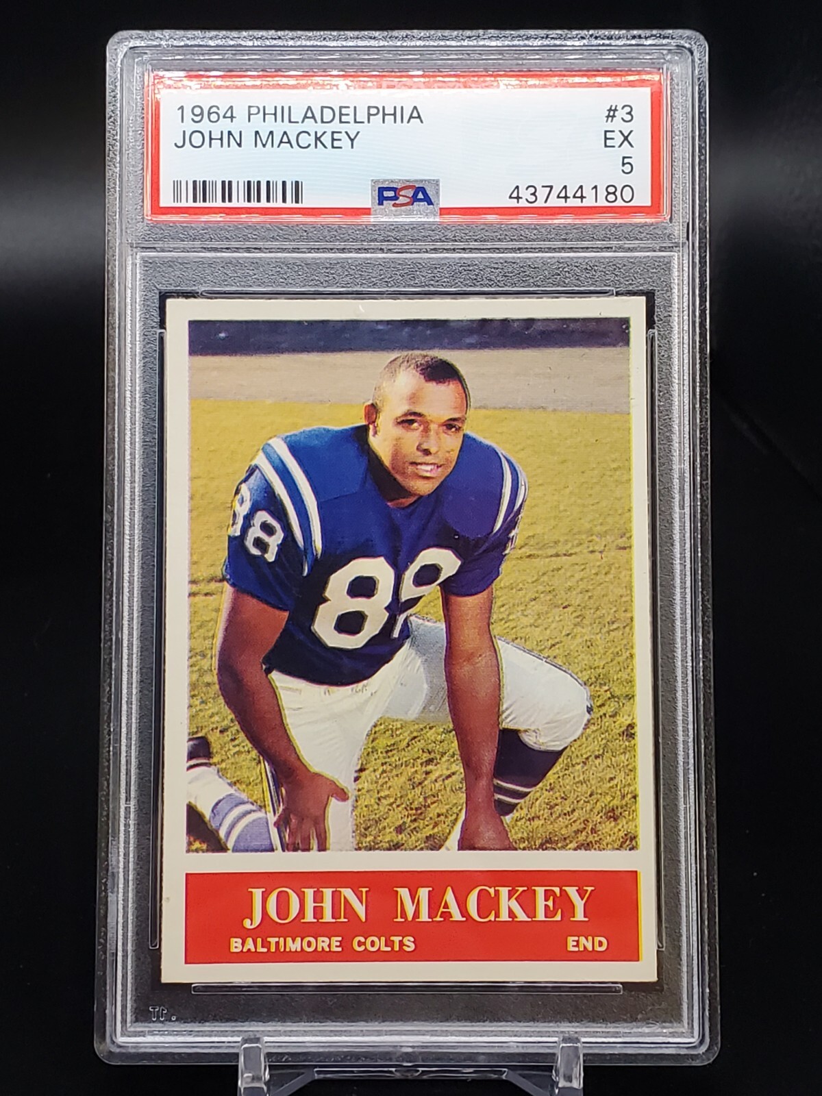 1964 Philadelphia John Mackey Rookie RC Baltimore Colts 3 PSA 5
