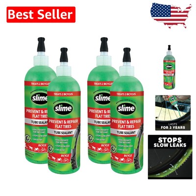 Bike Tube Sealant with Fibro-Seal Tech - Prevent Flats Up to 1/8'' - 4 x 16oz