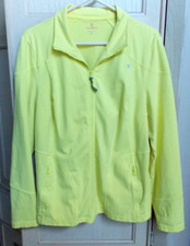 T by Talbots Women's Yellow Zip Up Track Jacket Size XL 14-16