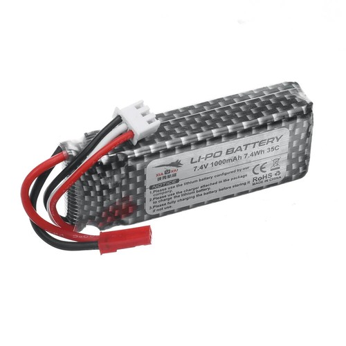 7.4v 1000mah lipo battery JST Plug RC Airplane spare parts top battery Lipo new - Picture 4 of 5