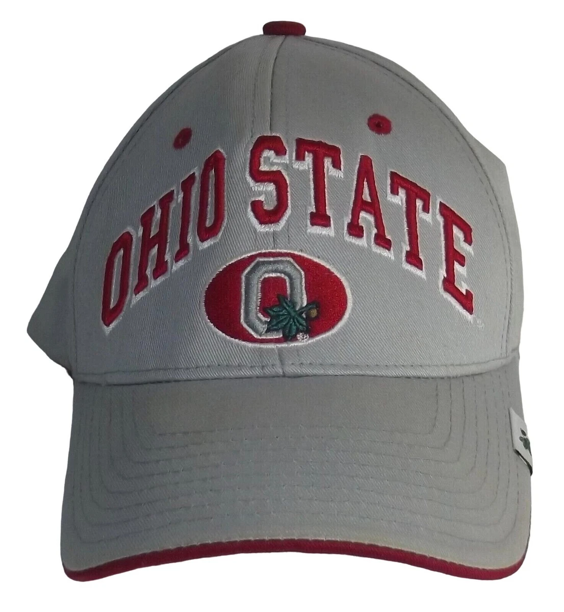 Vtg Ohio State Buckeyes Z Hat Zephyr Gray Red Strapback Adjustable Cap football