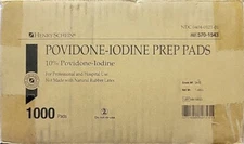 ( Case Of 100) Henry Schein Povidone Iodine Prep Pads 7/2026 570–1543