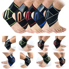Men Sport Ankle Protective Gear Basketball Running Fitness Foot Brace Support 