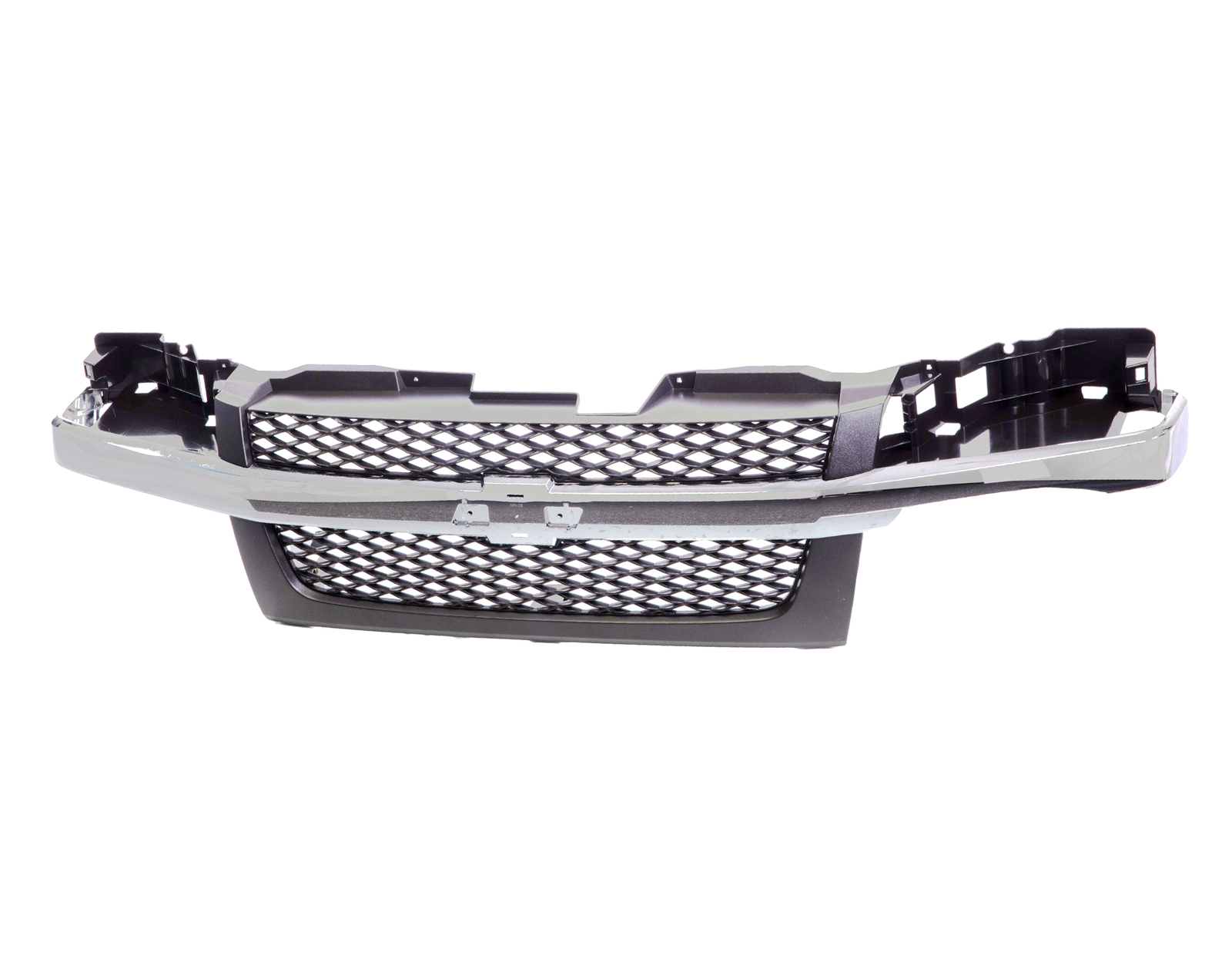 Dark Gray Grille w/Chrome Center Molding Trim For 04-12 Colorado Pickup Truck