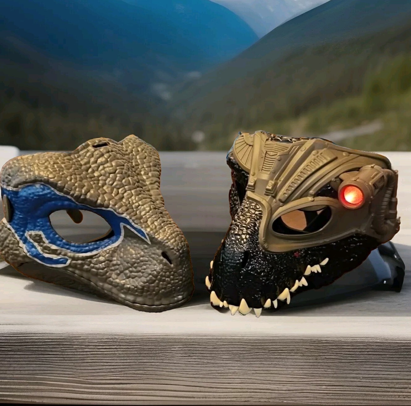 Blue Raptor Mask Jurassic World Velociraptor