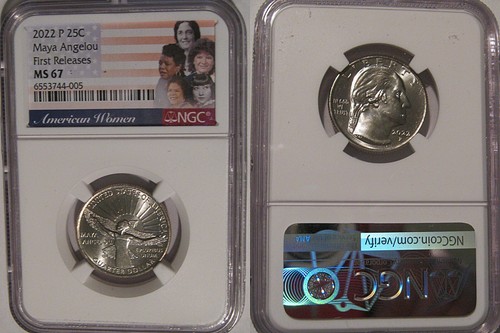 2022 P Maya Angelou 25c NGC MS 67 Quarter FIRST RELEASES Die Gouge Twig ERROR - Picture 3 of 3