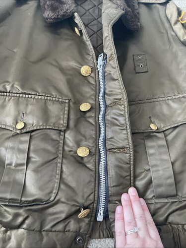 Giacca vintage Tuffy Jac anni 60 polizia bomber aviazione collo pelliccia marrone uomo media - Foto 18 di 19