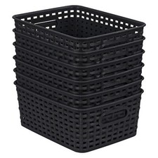 Handy Storage Basket Plastic Crate School Office Kitchen Pharmacy Tidy Organiser