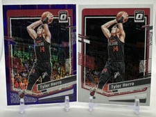 Tyler Herro 2023-24 Donruss Optic #180 Base & Purple Shock Prizm Miami Heat Lot