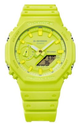G-Shock Casio GA2100-9A9 Analog Digital Neon Yellow Watch