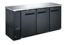 Omcan USA 59061 72" Three Section Back Bar Cooler with Solid Door, 18.5 cu. ft.