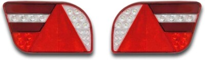 Glo Trac LED Rear Combination Lights with Reflector for Camper Trailer Tractor