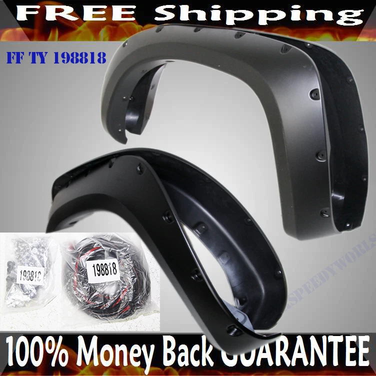 1 JUEGO 4 piezas guardabarros acampanado para Toyota Tacoma 2012-2015 estilo remache de bolsillo Foto 2 de 4