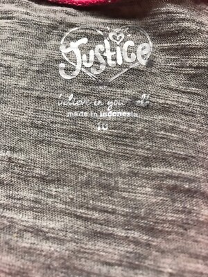 Débardeur Crop à Paillettes Justice Girls Multicolore Taille 10 - Neuf Sans étiquettes