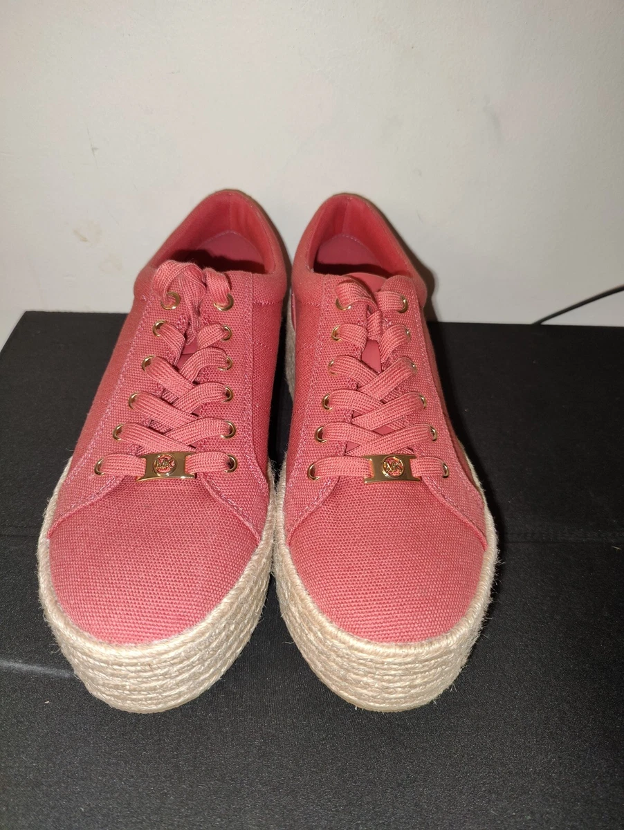 Michael Kors LIBBY Cotton Canvas Espadrille Platform Sneakers
