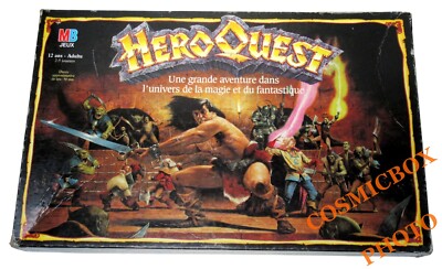 The Board Game Role Playing HEROQUEST Milton Bradley 1989 Old MB Magic Figures