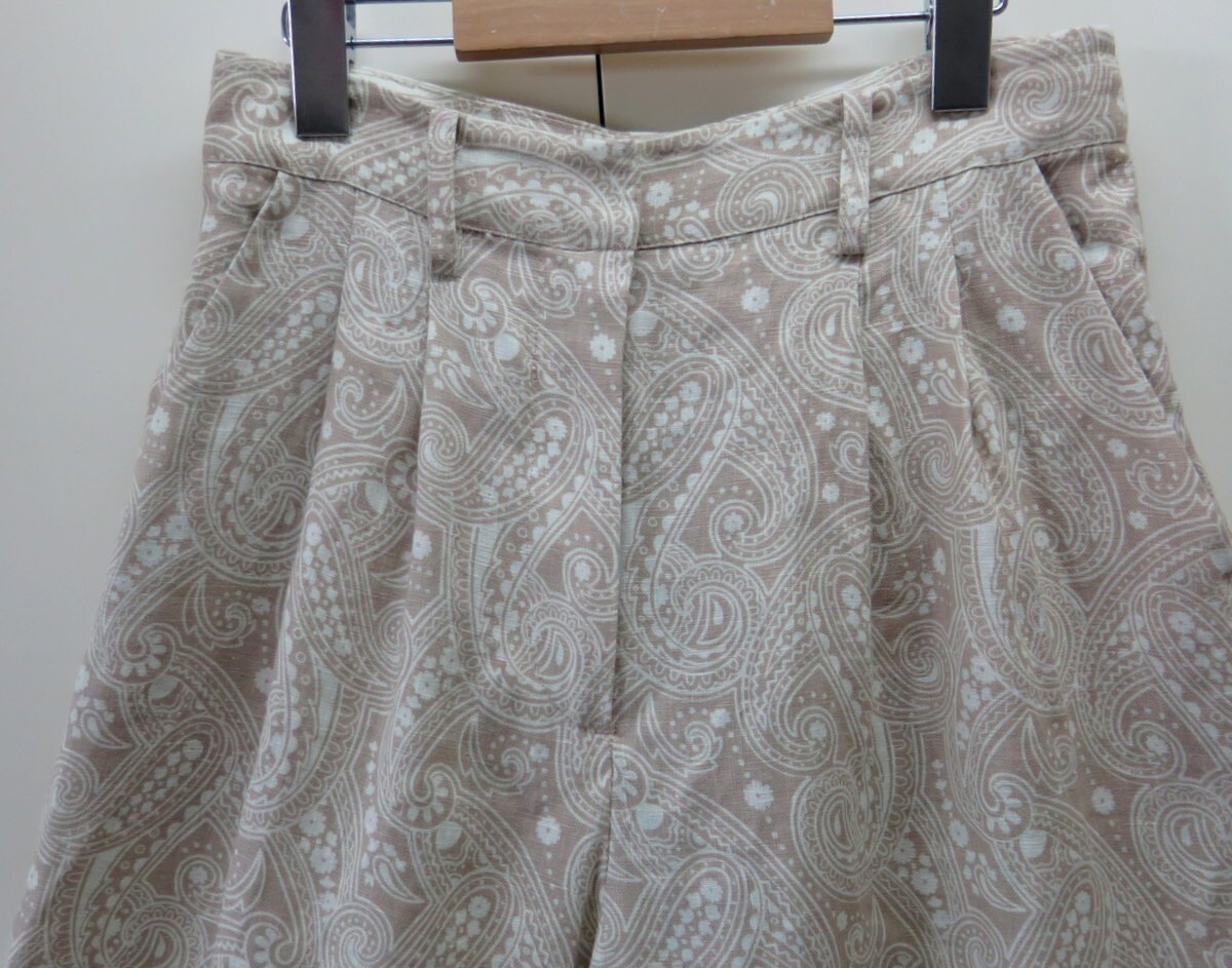 NEW Stylish Neutral/White Print Linen Wide Leg Pants from Sportsgirl