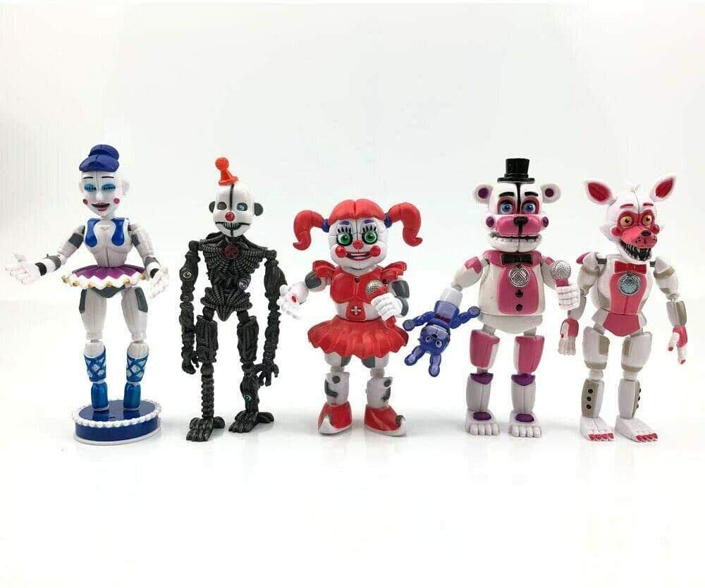 Set of 5 pcs FNAF Action Figures, Inspired by Five Nights at Freddy's  Action Figures Toys Dolls Gifts Cake Toppers, Toys Dolls, Holiday Toy Gifts  for Kids, 6 inches (FNAF 1 Action