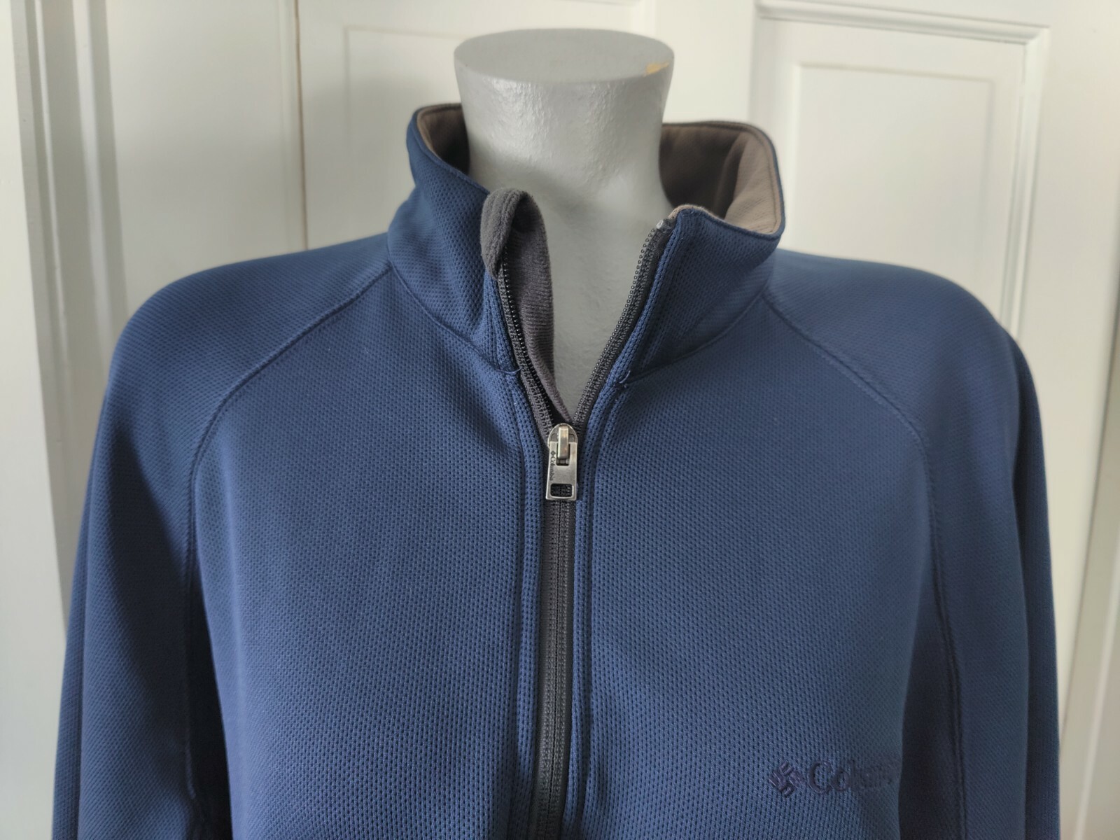 Columbia Dark Blue Partial Zip Pullover Jacket Sw… - image 4