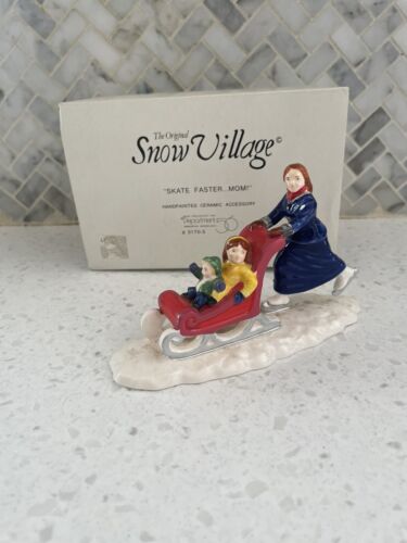 Department 56 - Snow Village -Skate Faster ...Mom! In box