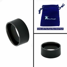 Free Engraving - 10mm Tungsten Carbide Pipe Cut Matte Brush Wedding Band Ring