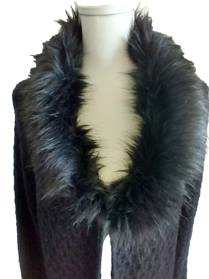 Я джинсы на Buffalo черный кардиган свитер съемный искусственного меха воротник S новый с Ярлыками $85 - Изображение 2 из 4