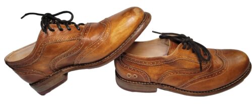 Bed Stu Lita Cobbler Oxford Shoes Women’s Size 9 Brown Leather Brogue Wingtip - Afbeelding 1 van 9