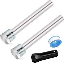 2 Pack RV Water Heater Anode Rod - 4.5" L x 1/2" NPT, Replacement Part Silver