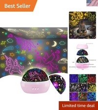 Magical Unicorn Star Projection Night Light for Girls Aged 3-10 - Color Changing