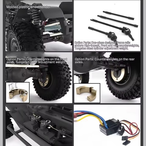 YIKONG YK4107 1/10 Patrol Crawler RC Tank Turn DiffLocks 2Speed 4x4 60aESC 2-3s - Picture 12 of 20
