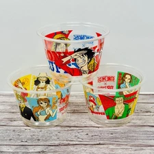 One Piece x Baskin Robbins Ice Cream Japan Set of Three Cups New Japan US Seller