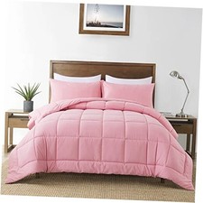 Comforter Set -All Season Bedding Comforters Sets with 2 Pillow Queen Pink