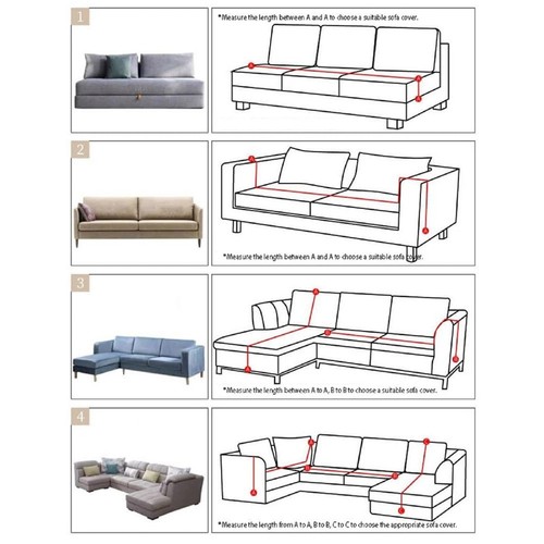 Sectional Sofa Covers, Thick Chenille Sofa Covers, Modern Simple Fringe 8393 - Picture 3 of 6