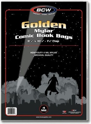 BCW MylarŽ Golden Comic Book Bags (25 ct.) 4-Mil Neu & OVP