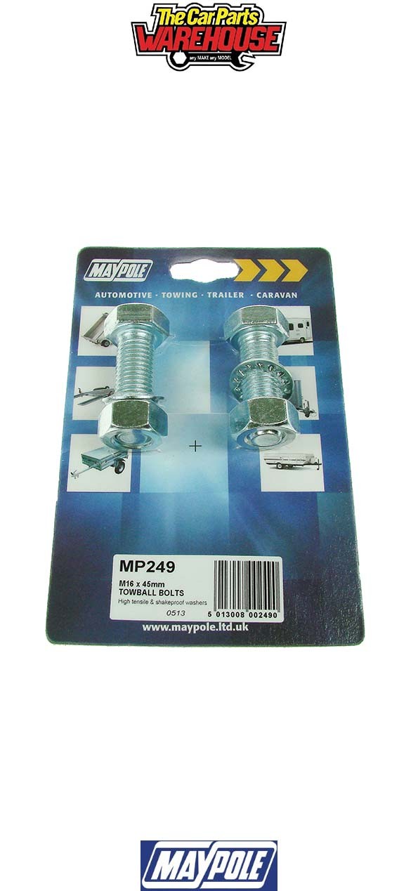 Maypole 249 M16x45mm High Tensile (8.8) Nuts & Bolts Pair