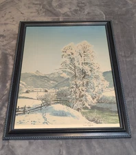 Vintage Original Silk Etching "Berchtesgadner Land" By HANS FIGURA Hand Signed